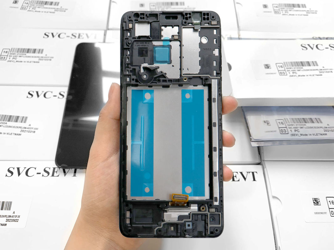 Εικονική οθόνη LCD με πλαίσιο για  A013 Original Service Pack LCDS  A01 Core Εικονική οθόνη κινητού τηλεφώνου