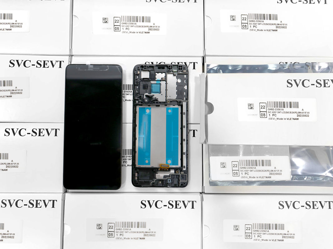 Εικονική οθόνη LCD με πλαίσιο για  A013 Original Service Pack LCDS  A01 Core Εικονική οθόνη κινητού τηλεφώνου