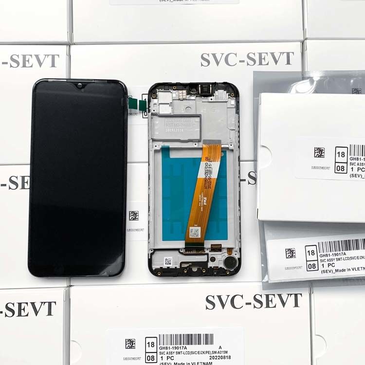 A01 LCD οθόνη οθόνη με πλαίσιο για  A01 Wholesale Service Pack LCDS  A105 Original Phone Pantalla
