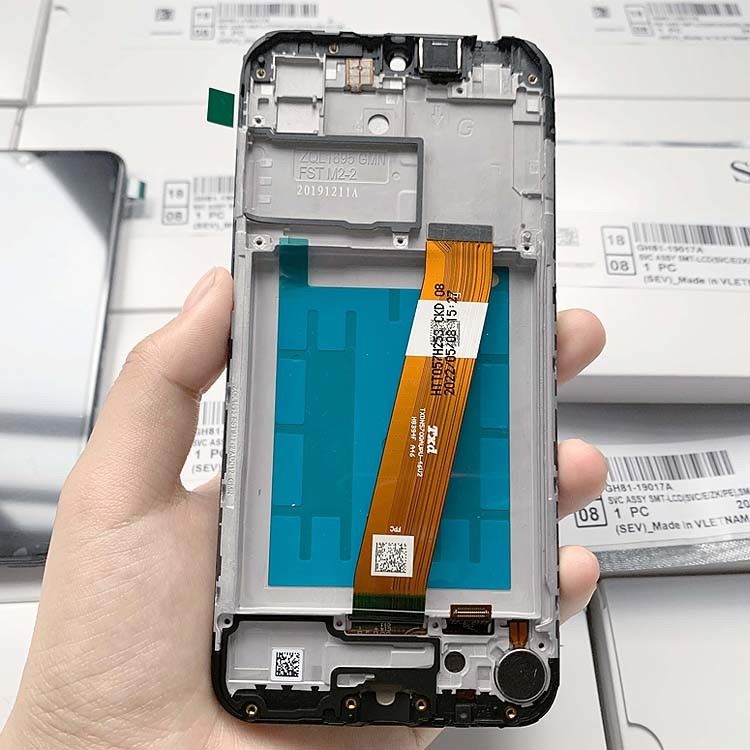 A01 LCD οθόνη οθόνη με πλαίσιο για  A01 Wholesale Service Pack LCDS  A105 Original Phone Pantalla