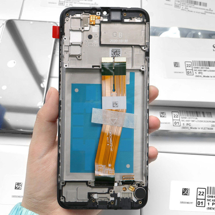 Εμπορικό A02S LCD lcd με πλαίσιο Για  A02S Εταιρική οθόνη αφής  A025 Service Pack LCDS παντελόνι
