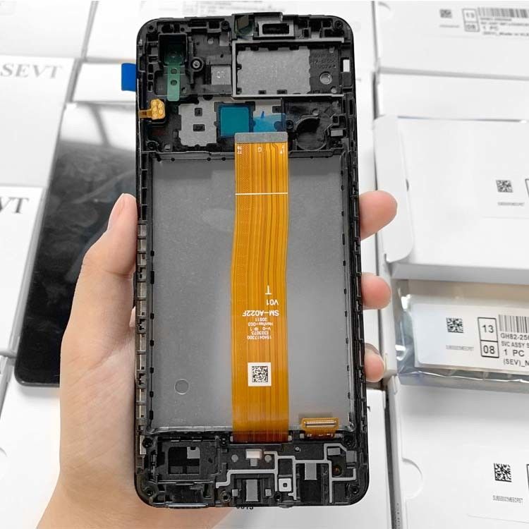 Εικονική οθόνη με πίνακα για  A022 Original Touch Screen Digitizer Pantalla  A02 Service Pack LCDS