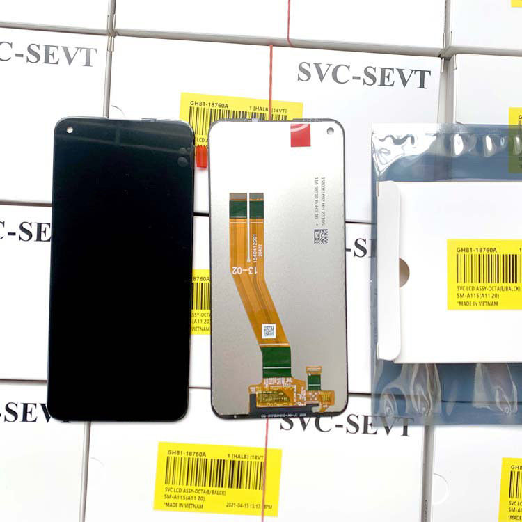 100% πρωτότυπη οθόνη LCD κινητού τηλεφώνου A11 / A115 για συσκευασία εξυπηρέτησης οθόνης Samusung