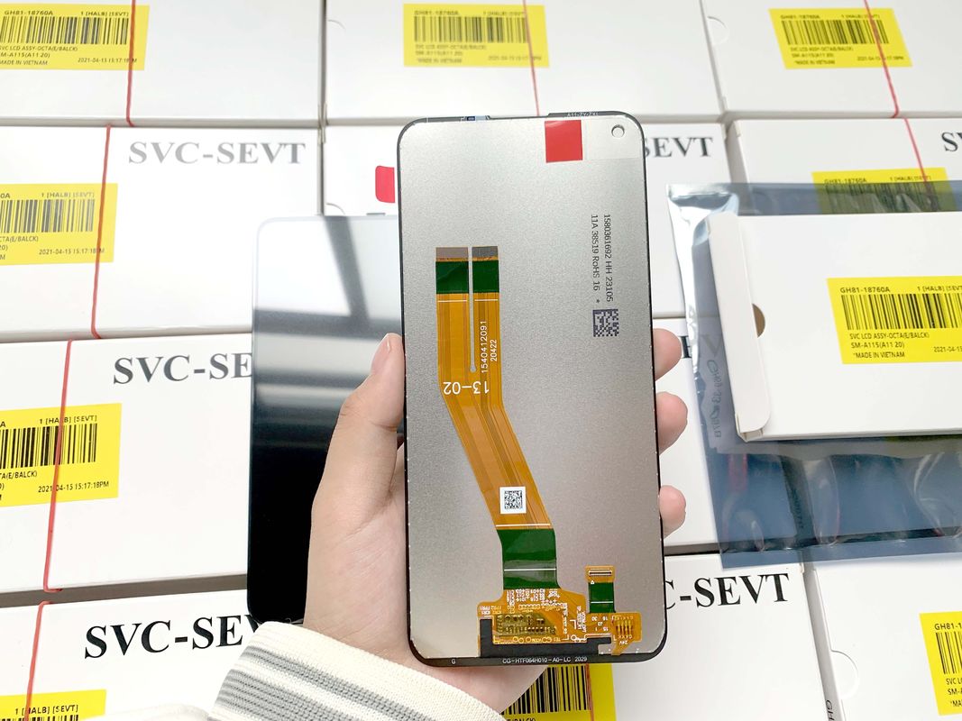 100% πρωτότυπη οθόνη LCD κινητού τηλεφώνου A11 / A115 για συσκευασία εξυπηρέτησης οθόνης Samusung